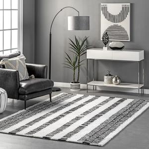 Ковер nuLOOM, 153 x 244 см, Kasha Striped Modern Clearance, Grey