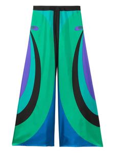 Широкие брюки с принтом «Маддалена» PUCCI, зеленый