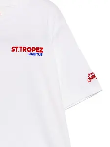 Футболка с логотипом Mc2 Saint Barth Kids, белый