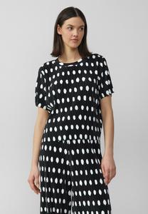 Футболка с принтом PLISSIERTES MIT ALL-OVER s.Oliver, черный