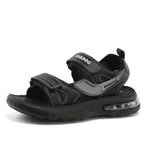 Сандалии детские износостойкие противоскользящие для подростков BOBDOG, черный/серый