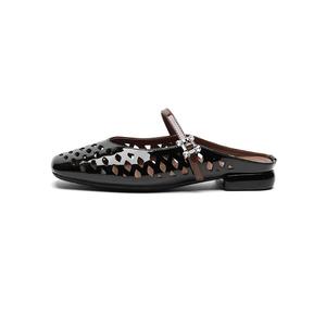 Женские противоскользящие тапочки с закрытым носком JOSINY, черный