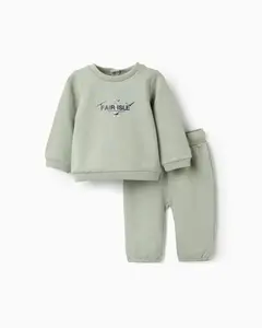 Детский спортивный комплект с принтом и кнопками Zippy, зеленый