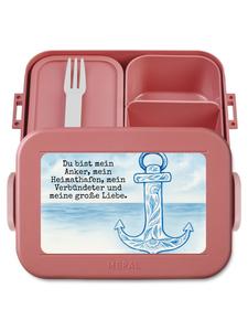 Mr. & Mrs. Panda Коробочка для закусок, дизайн Anchor Blue, надпись пастельно-красного цвета