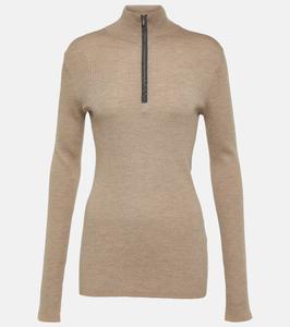 Свитер из шерсти и кашемира Brunello Cucinelli, коричневый