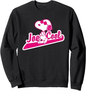 Толстовка с надписью Peanuts Joe Cool Baseball, черная, размер S