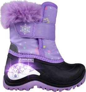 Детские зимние ботинки Absolute Stella для малышей и маленьких детей, высокие, теплые, с утеплителем и водонепроницаемой оболочкой Absolute Canada, Lilac