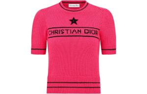 Ежеквартальные новинки Кашемировый свитер женский ярко-розовый Dior