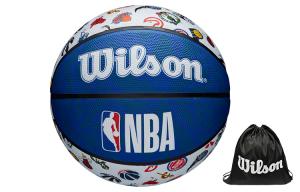 Wilson Баскетбольный мяч NBA Rubber темно-синий размер 7 для тренировок