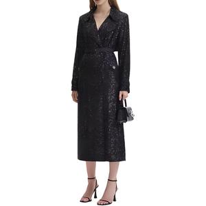 Self Portrait Пальто Женское Классическое Черное