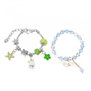 Sanrio Браслет Cinnamoroll Pochacco Браслет из бусин Универсальный шнурок для дофаминового стиля