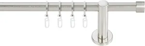 Карниз для штор GARESA "WILLI", 1 направляющая, фиксированный размер 160 см, Ø16мм, цвет edelstahlfarben