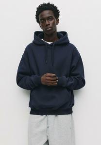 Худи PULL&BEAR Hoodie, Dark Blue Denim/Dark-Blue Denim