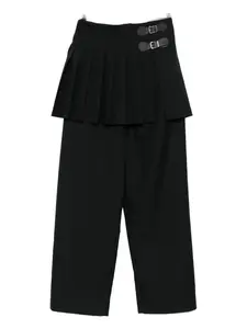 Плиссированные брюки с пряжкой Charles Jeffrey Loverboy, черный