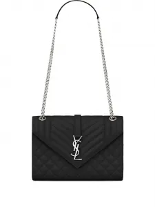Сумка на плечо Envelope среднего размера Saint Laurent, черный