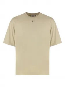 Хлопковая футболка OFF-WHITE, нейтральный