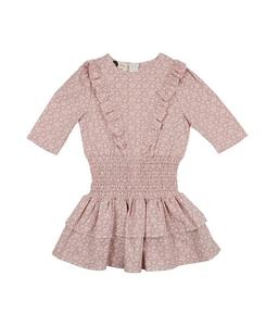 Детское платье с коротким рукавом и цветочным принтом - для малышей и детей постарше Maniere, фиолетовый