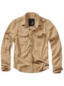 Рубашка Vintage Shirt Long Sleeve бежевого цвета Brandit