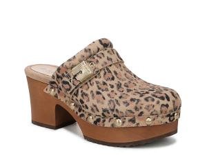 Сабо Dr. Scholl's Original Joy Clog, Tan/Black Leopard Print Suede