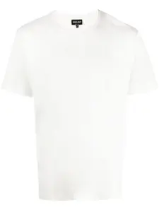 Футболка с вышитым логотипом GIORGIO ARMANI, белый