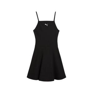 Повседневное платье Wardrobe Essentials Rib для женщин PUMA, черный