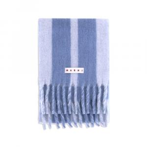 Шерстяной шарф Marni, светло-голубой