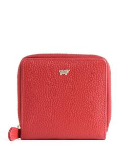 RFID-кошелек Asti из зернистой яловой кожи Braun Büffel, красный