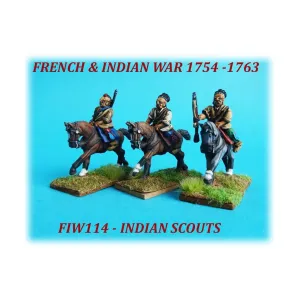 Конные индийские разведчики, French & Indian War 1754-1763 (28mm)