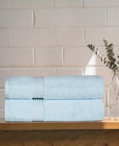 Комплект из 2 банных принадлежностей из быстросохнущего 100% египетского хлопка Superior, светло-голубой