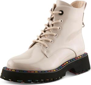 Женские водонепроницаемые сапоги Spring Step MISTIQUE - художественные с шнуровкой и застежкой-молнией, слоновая кость