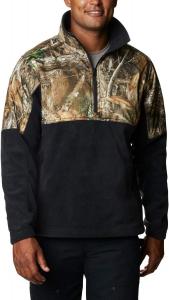 Columbia мужская флисовая толстовка с накладкой 1/4 молнией, Black/Rt Edge