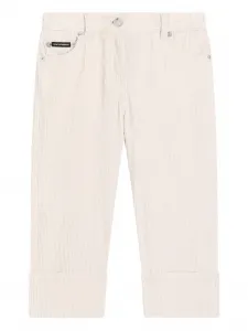 Вельветовые брюки Dolce & Gabbana Kids, нейтральный