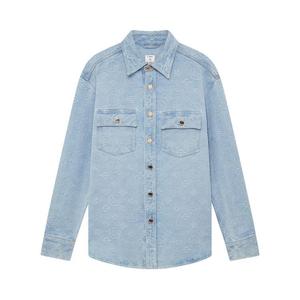 Рубашка Casablanca Denim Monogram Shirt, Blue