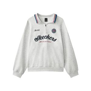Skechers Новогодний свитшот мужской светло-серый меланж