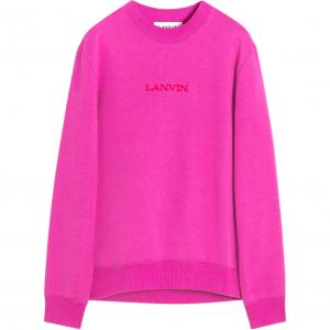 Свитшот с вышитым логотипом Lanvin, фуксия