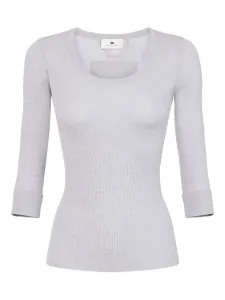 Рифленый топ Elisabetta Franchi, серый