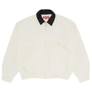 Куртка Supreme Leather Collar Utility Jacket, Stone