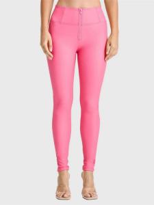 Женские облегающие брюки с высокой посадкой из искусственной кожи Freddy, Pink