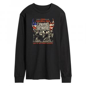 Мужская футболка Lynyrd Skynyrd Farewell Tour 18 с длинными рукавами и рисунком Licensed Character, черный