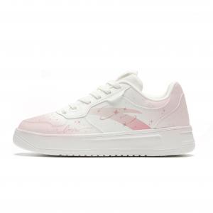 ANTA Женские кроссовки для скейтбординга Life Collection с низким верхом, устойчивые к истиранию и дышащие, белые, розовые