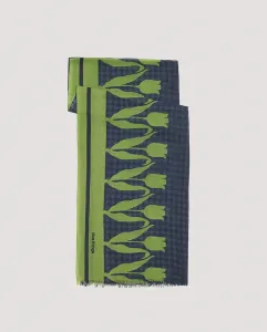 Женский шарф с тюльпановым принтом Nice Things, зеленый