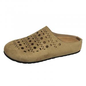 Puppytown Женские противоскользящие устойчивые к истиранию тапочки с закрытым носком на резиновой подошве - хаки, цвет Khaki