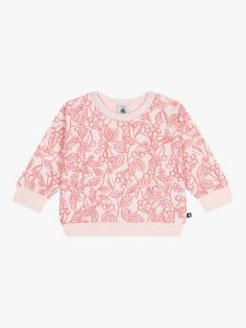 Детская хлопковая вишневая толстовка Petit Bateau, Fleur/Spi