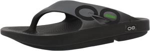 Сандалии для женщин OOFOS OOlala- легкая обувь для восстановления- снижают нагрузку на ноги, суставы и спину- можно стирать в машине, черный