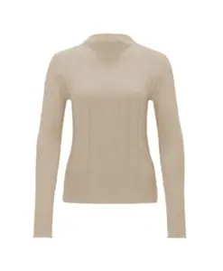 Универсальный женский свитер однотонных цветов Opus, бежевый
