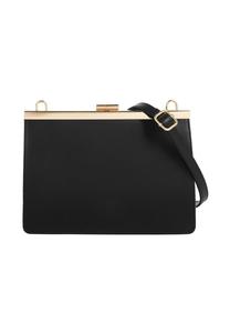 Сумка через плечо, натуральная кожа, производство Италия Cluty, черный