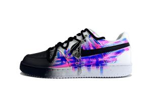 Nike Кроссовки для скейтбординга Court Vision 1 Neon City, износостойкие, низкие, унисекс, цвет: синий, розовый, черный, белый