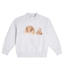 Толстовка из хлопка с изображением медведя Palm Angels, разноцветный