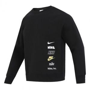 Худи Nike Club Fleece+ Brushed-Back Crew DX0782-010, черный
