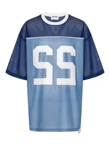 Футболка с сетчатыми вставками Moschino, синий